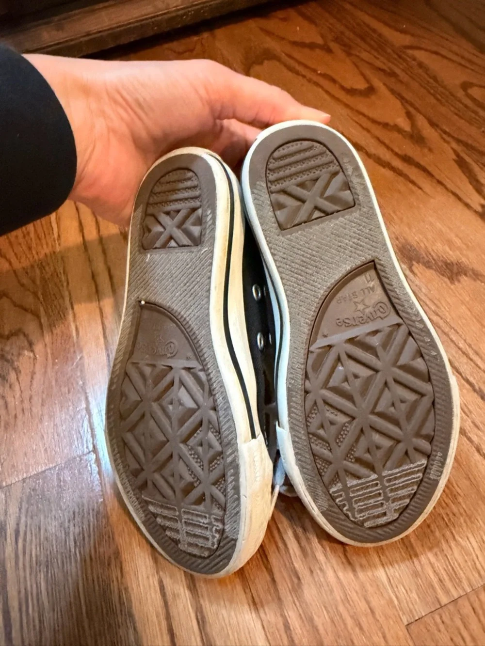 Converse Kids Black and White Low Top Sneakers